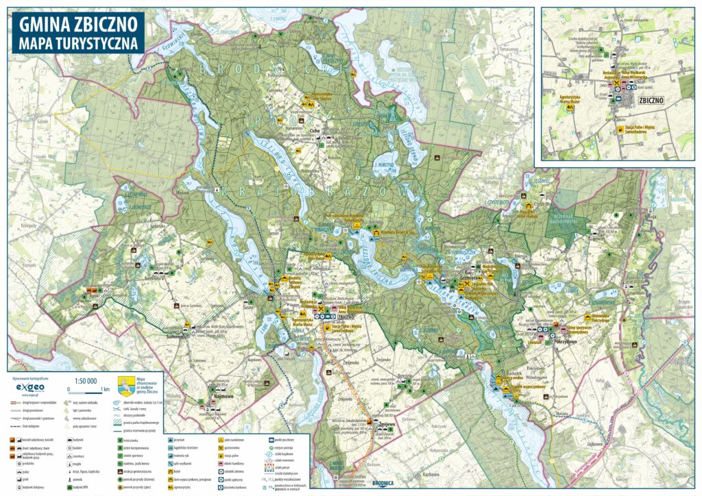 Mapa turystyczna Gminy Zbiczno